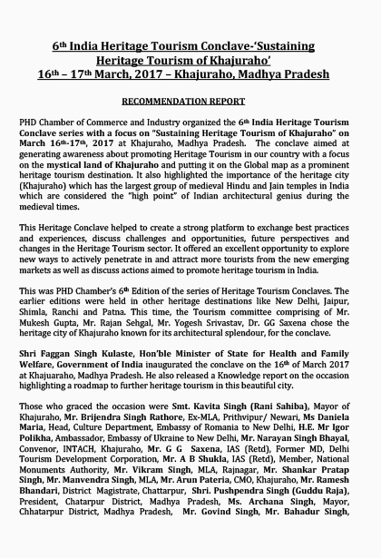 6th India heritage tourism knowledge report 
